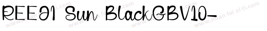 REEJI Sun BlackGBV10字体转换